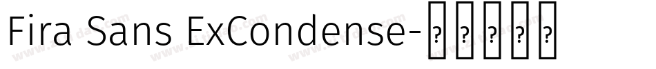 Fira Sans ExCondense字体转换